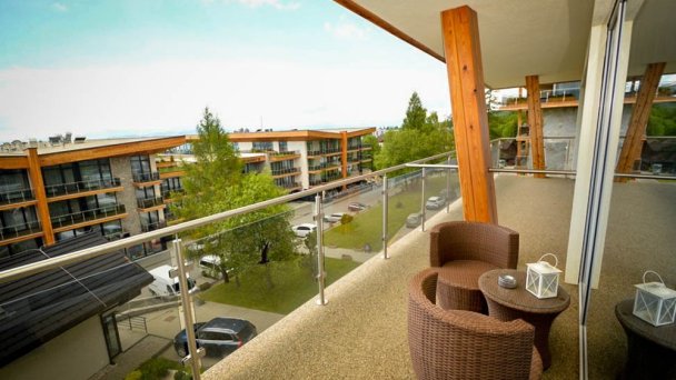 Výhľad z klasického štúdia 3-hviezdičkovej časti Hrebienok Resortu
