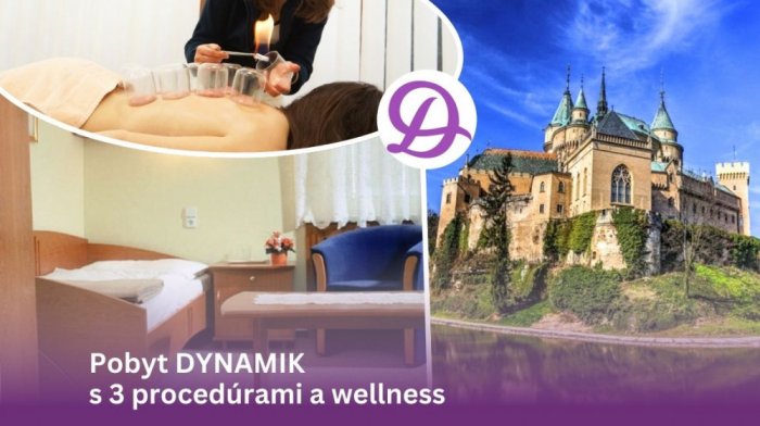 Lázeňský pobyt DYNAMIK se 3 léčebnými procedurami denně a vstupem do wellness nebo bazénu