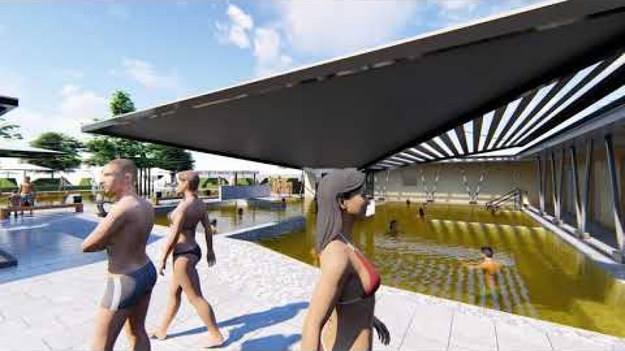 Modernizácia termálneho kúpaliska - Tvrdošovce Autor: Ing. arch. Roland Hoferica Zdroj: https://www.youtube.com/@Ing.arch.Roland.Hoferica