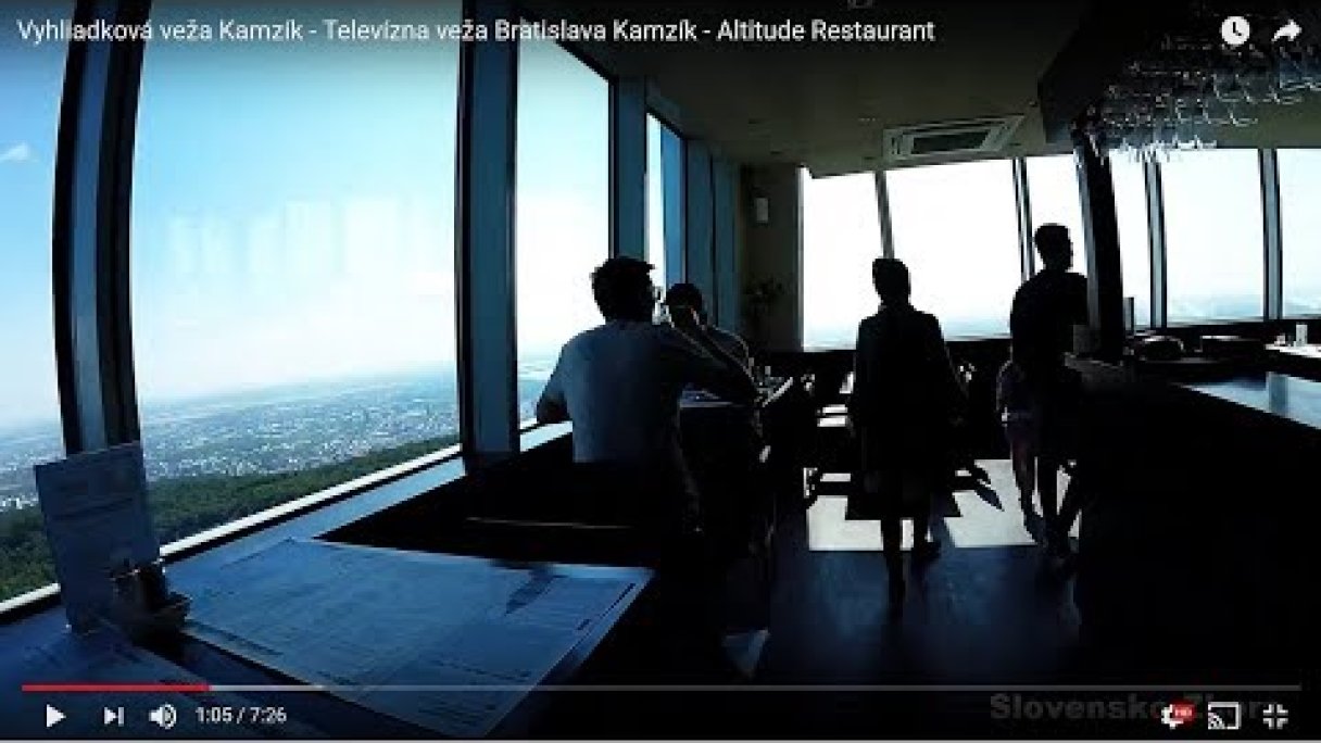 Vyhliadková veža Kamzík - Televízna veža Bratislava Kamzík - Altitude Restaurant Autor: SLOVENSKO ZHORA Zdroj: https://www.youtube.com/@SLOVENSKO-ZHORA Vyhliadková veža Kamzík - Televízna veža Bratislava Kamzík - Altitude Restaurant Autor: SLOVENSKO ZHORA Zdroj: https://www.youtube.com/@SLOVENSKO-ZHORA