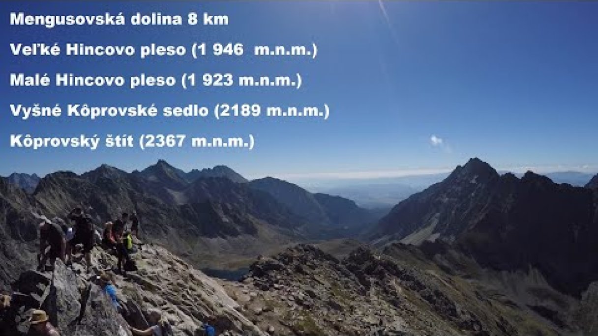 Mengusovská dolina - Veľké a Malé Hincovo pleso - Vyšné Kôprovské sedlo - Kôprovský štít Autor: SLOVENSKO ZHORA Zdroj: https://www.youtube.com/@SLOVENSKO-ZHORA