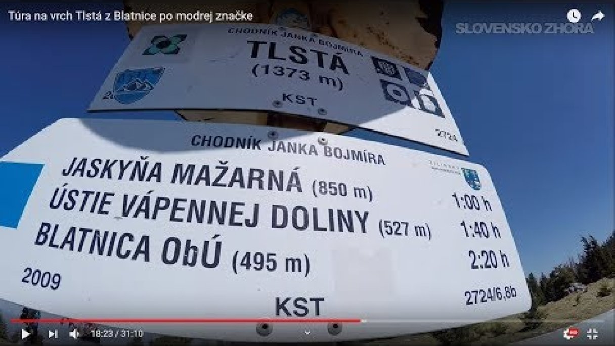 Túra na vrch Tlstá z Blatnice po modrej značke Autor: SLOVENSKO ZHORA Zdroj: https://www.youtube.com/@SLOVENSKO-ZHORA