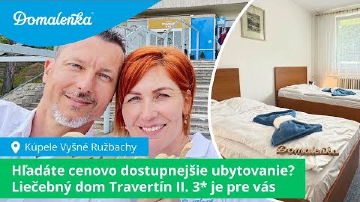 Kúpele Vyšné Ružbachy:  Hľadáte cenovo dostupnejšie ubytovanie? Liečebný dom Travertín II. 3* Autor: Domalenka predtým Sorger Zdroj: https://www.youtube.com/@domalenka