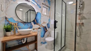 Kupelňa chata stela west