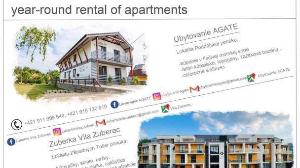 Ubytovanie AGATE Podhájska 15
